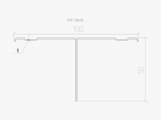 Схема Крепежный профиль T-образный 50х100